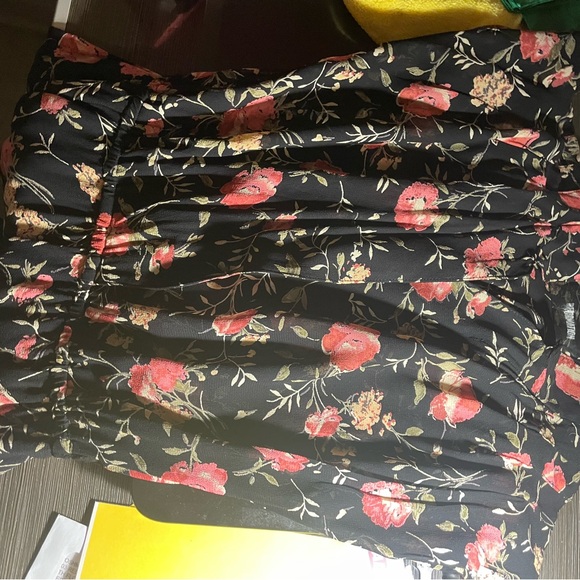 Reformation Black Floral Midi Dress - Picture 5 of 9